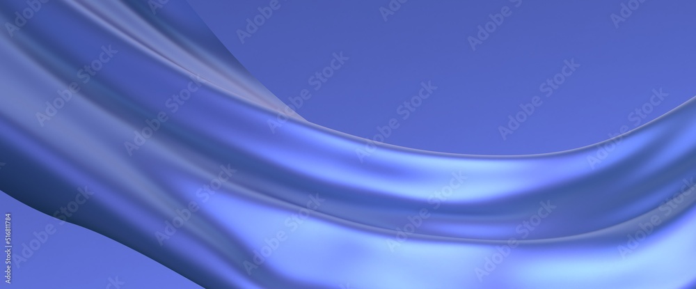 3D render abstract background of smooth lines of spline blue waves 3D render abstract background of smooth lines of spline blue waves