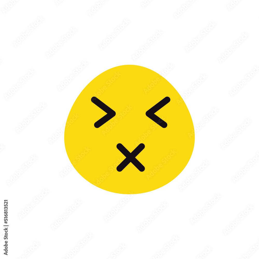 hurt emoji vector for website symbol icon presentation