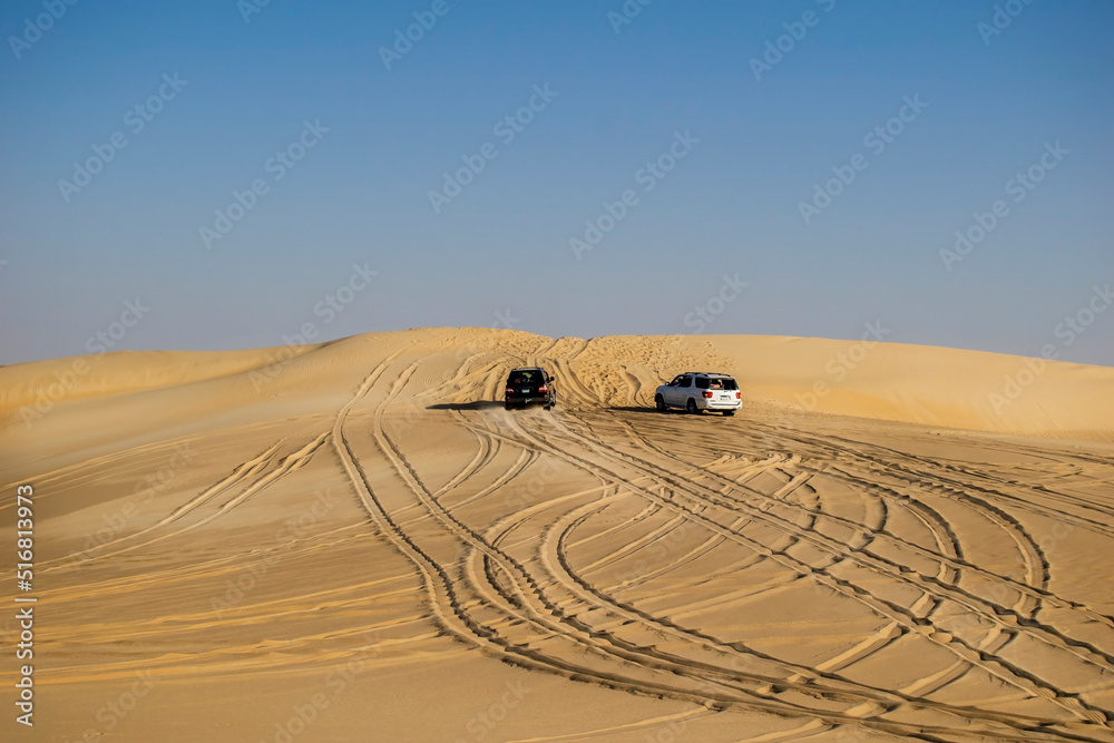 Naklejka premium Awesome view for the sky and the sands at siwa desert egypt