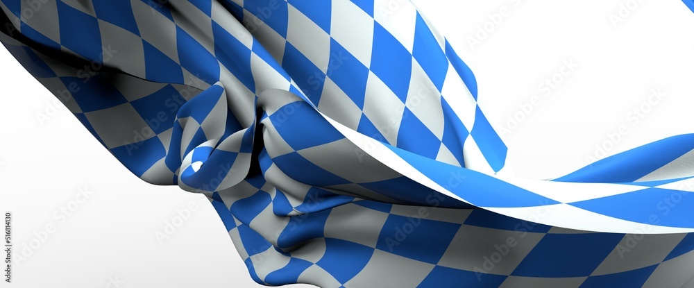 fine 3d image of classic waved bavaria flag fine 3d image of classic waved bavaria flag