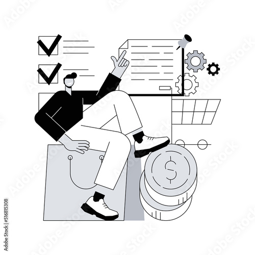 Consumer policy abstract concept vector illustration. Consumer service, refund statutory rights, buyer protection law, faulty product, compensation policy, return money spent abstract metaphor.