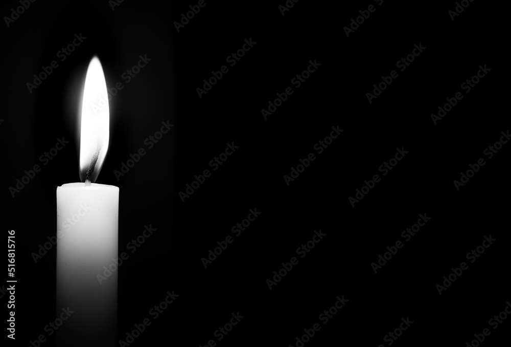 The concept of mourn,Candle dark on black background,RIP The concept of mourn,Candle dark on black background,RIP
