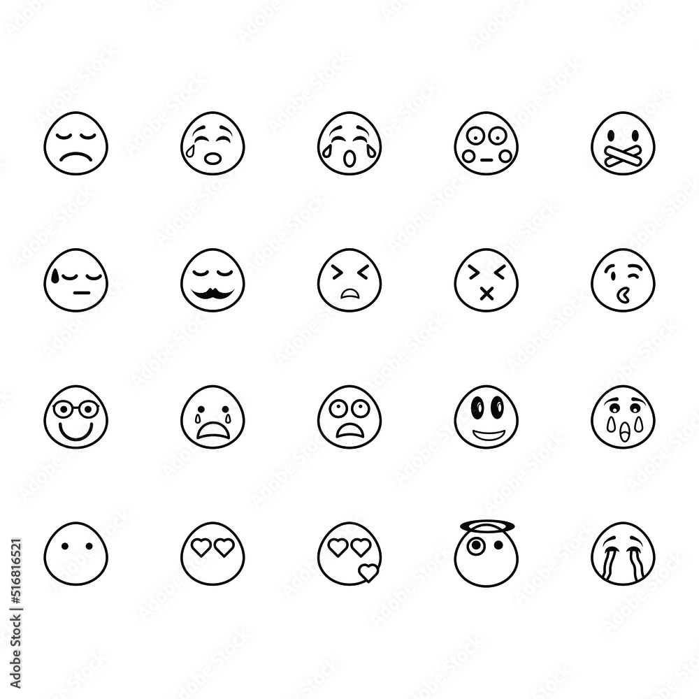 emoji set vector for website symbol icon presentation emoji set vector for website symbol icon presentation