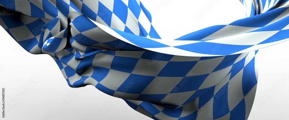 fine 3d image of classic waved bavaria flag fine 3d image of classic waved bavaria flag