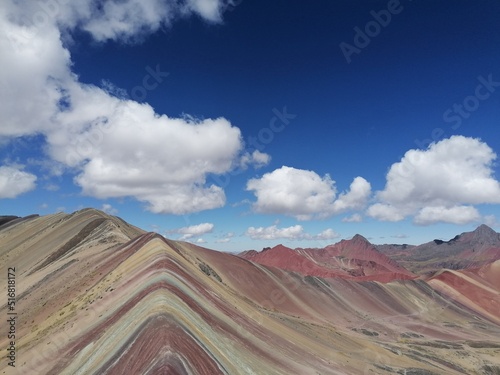 The colorful Rainbow Mountain Vinicunca in Peru 