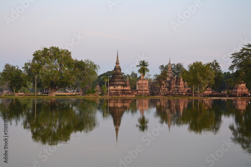 sukhothai Buddha Temple asia achitecture lake travel  tourism