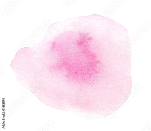 Watercolor stain. Hand-painted clipart. Isolated
