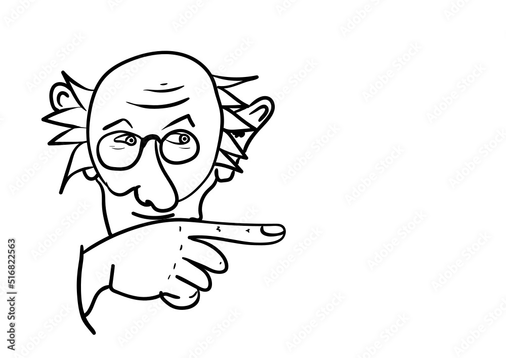 Fototapeta premium person with glasses pointing into the distance