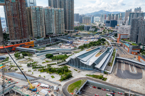 Tsim Sha Tsui, Hong Kong Top view of Hong Kong West Kowloon Station
