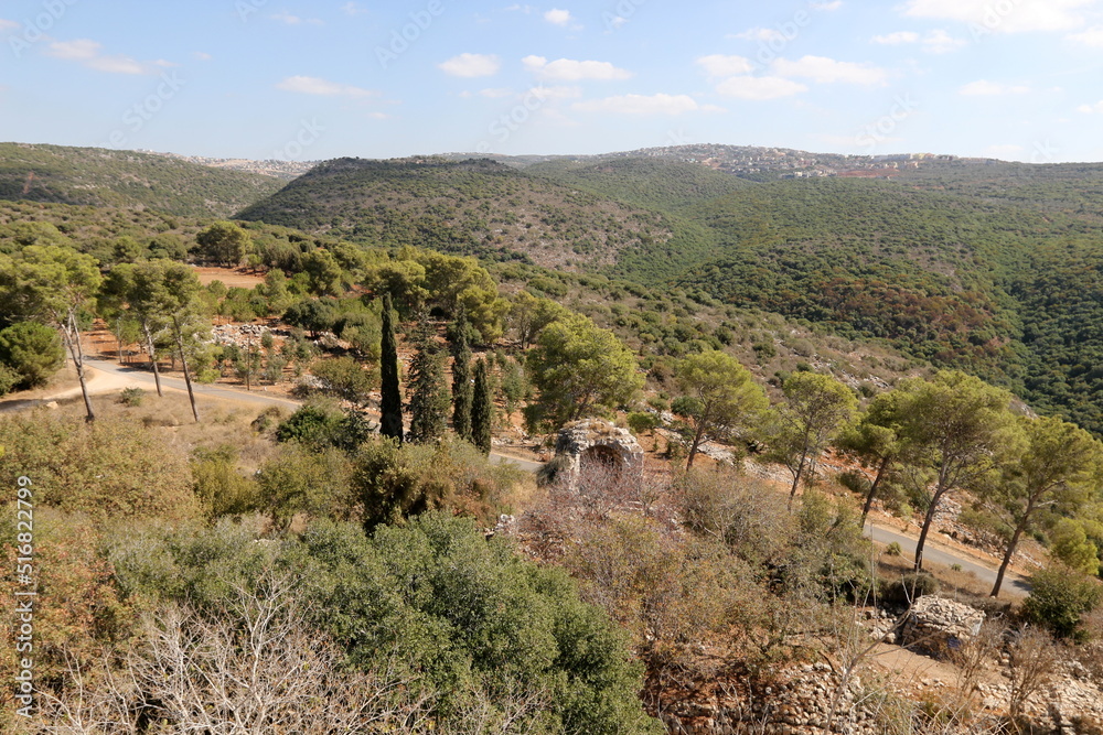 Landscape in the mountains in northern Israel