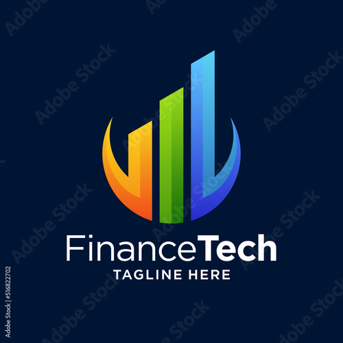 Finance chart logo design
