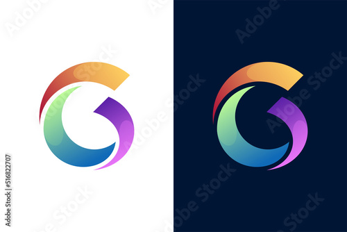 Growth income logo with abstract letter g concept