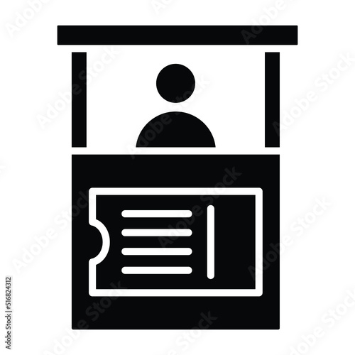 Ticket Counter Icon Style