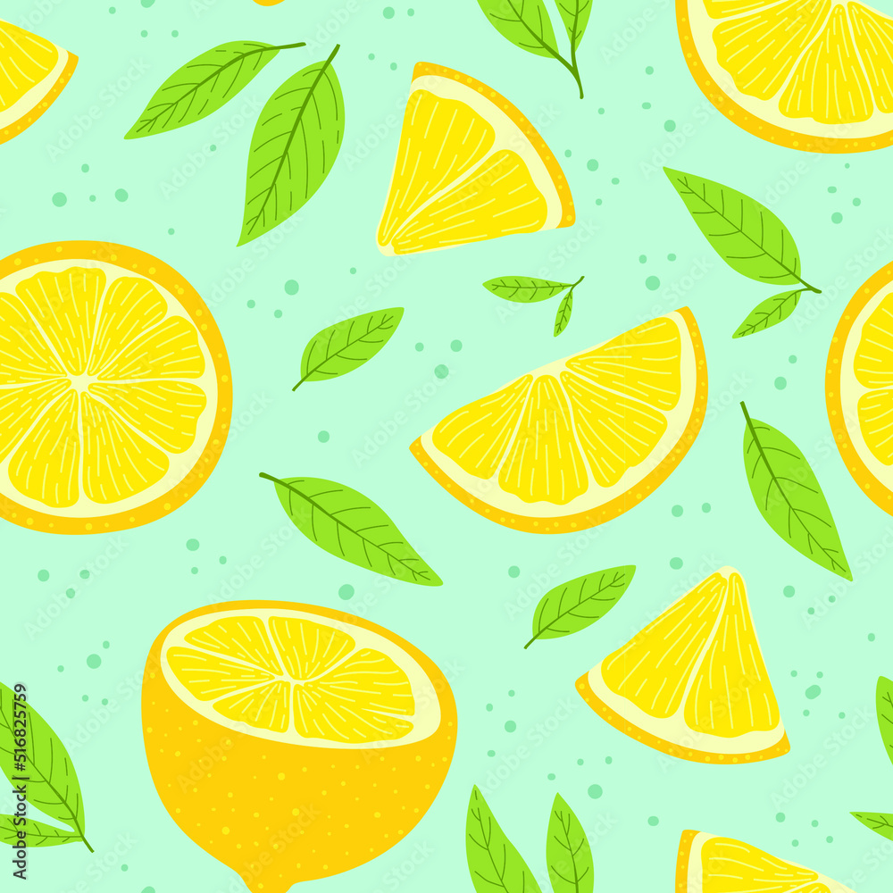 Seamless pattern with lemons Seamless pattern with lemons