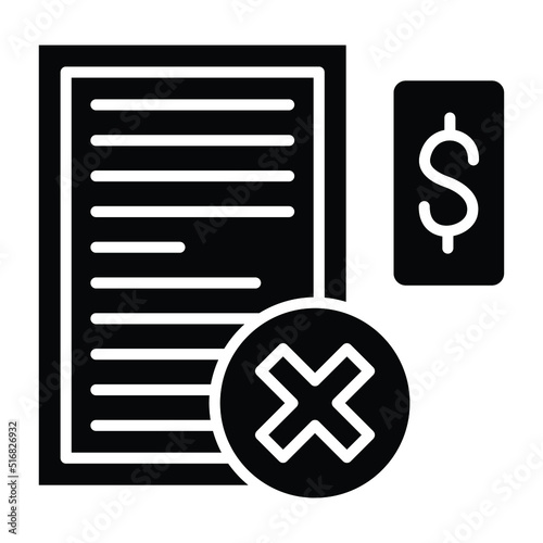 Early Termination Fee Icon Style