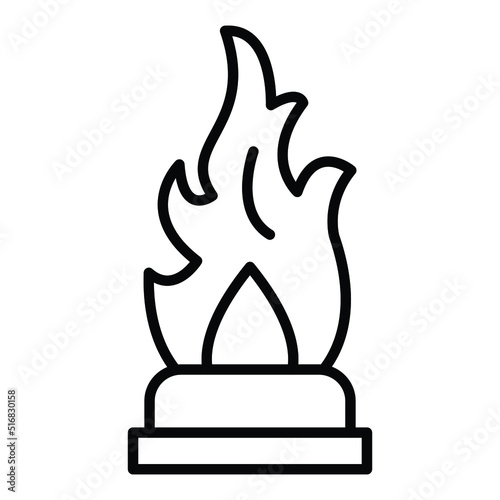 Oil Fire Icon Style