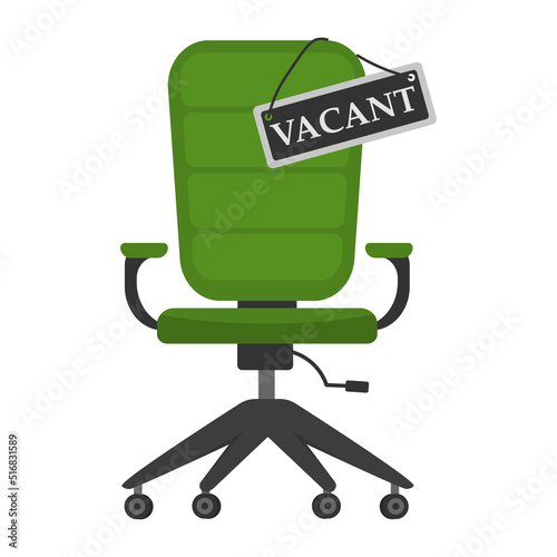 flat workplace, office desk, chair, vacant to work