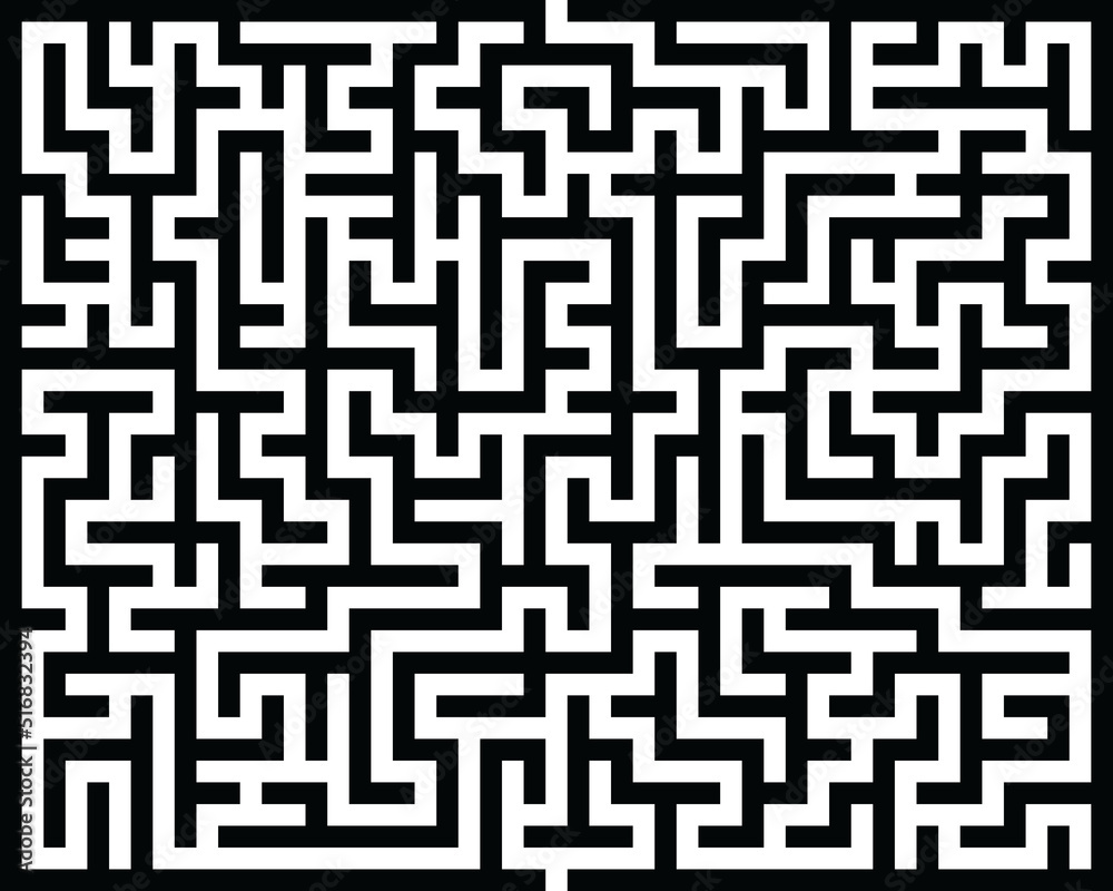 Illustration of big black Maze / Labyrinth with entry and exit Illustration of big black Maze / Labyrinth with entry and exit