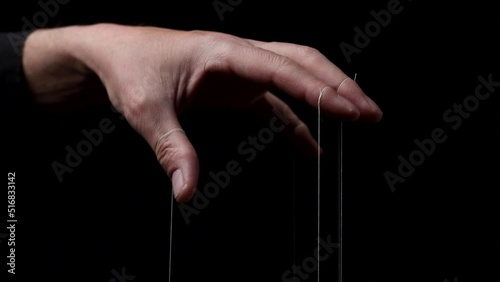 Authority hand manipulating, managing smth, moving fingers. Master manipulation. Authority concept.