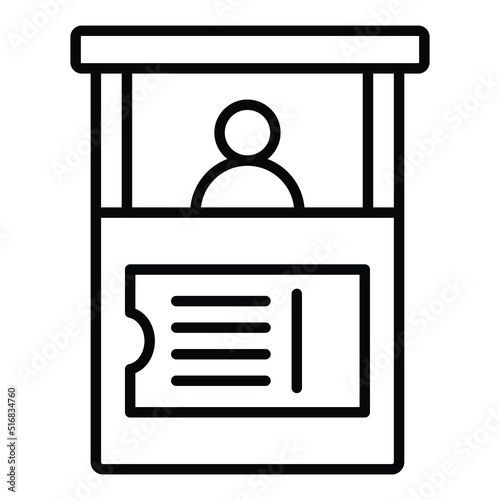 Ticket Counter Icon Style