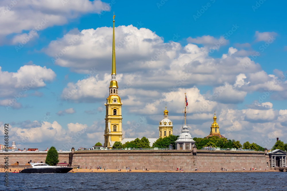 Peter and Paul fortress on Hare island, Saint Petersburg, Russia