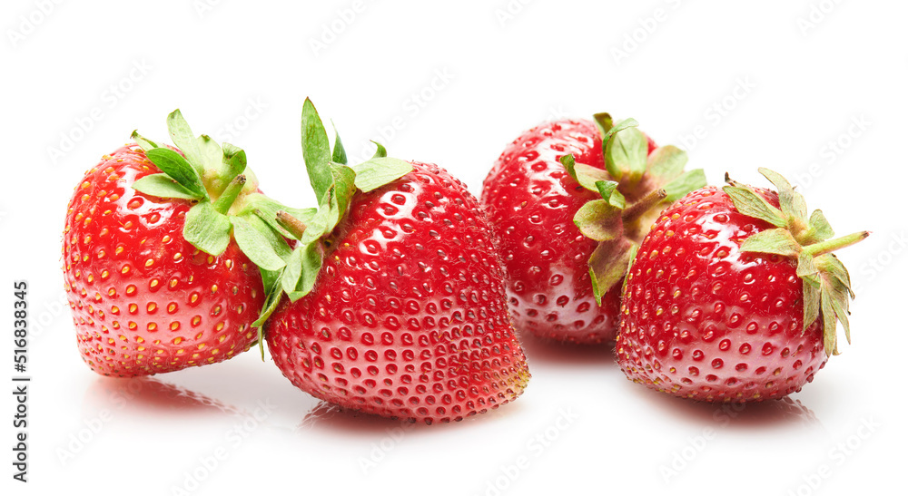 strawberries isolated on white background, red berries whole in details, concept of fresh fruits and healthy food, macro photo strawberries isolated on white background, red berries whole in details, concept of fresh fruits and healthy food, macro photo