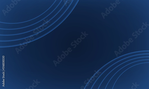 Abstract geometric background - deep blue with circles