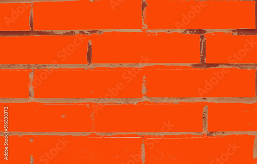 Orange brick wall abstract texture background.