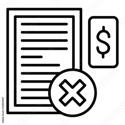 Early Termination Fee Icon Style
