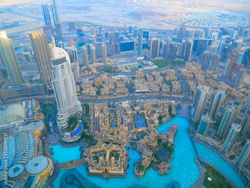 Looking down from Burj Khalifa Dubai