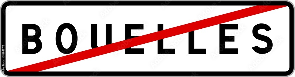 Panneau sortie ville agglomération Bouelles / Town exit sign Bouelles Panneau sortie ville agglomération Bouelles / Town exit sign Bouelles