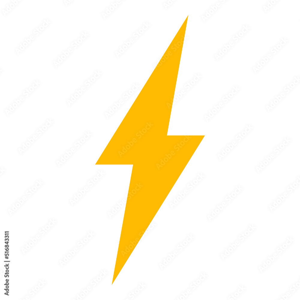 Lightning bolt icon isolated on white background Lightning bolt icon isolated on white background