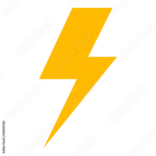 Lightning bolt icon isolated on white background