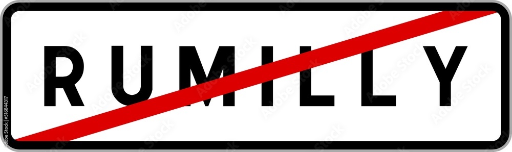 Panneau sortie ville agglomération Rumilly / Town exit sign Rumilly Panneau sortie ville agglomération Rumilly / Town exit sign Rumilly