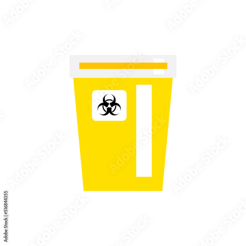 Illustration of a biohazard  bin.