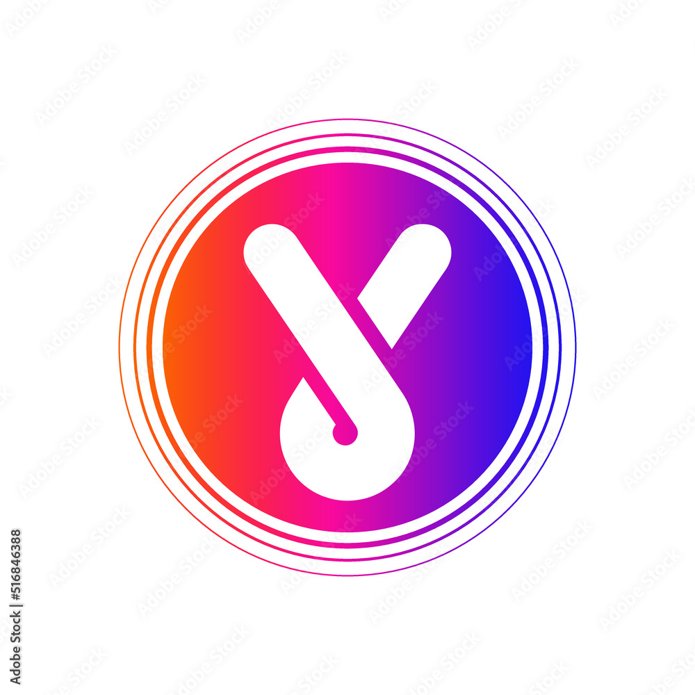 Modern Letter Y Logo Made of Fingers Modern Letter Y Logo Made of Fingers