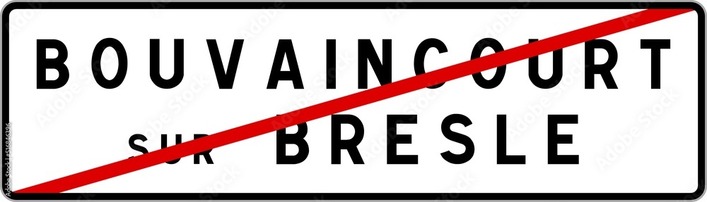 Panneau sortie ville agglomération Bouvaincourt-sur-Bresle / Town exit sign Bouvaincourt-sur-Bresle Panneau sortie ville agglomération Bouvaincourt-sur-Bresle / Town exit sign Bouvaincourt-sur-Bresle