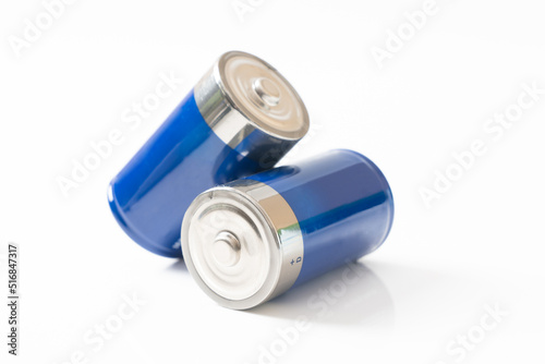 D size battery isolated on white background