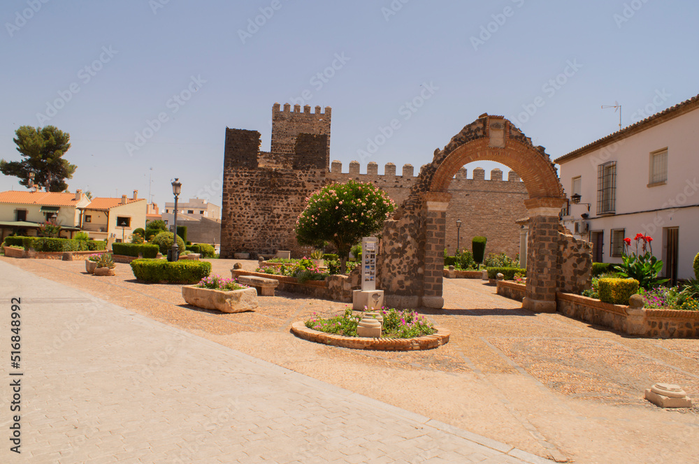 Historical monument of the Castle of San Fernando or Doña Berenguela, in an Arab fortress built between the tenth and eleventh centuries in the municipality of Bolaños de Calatrava in the province of 