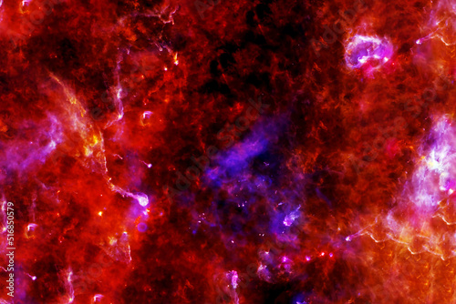 Red  bright space nebula. Elements of this image furnished by NASA