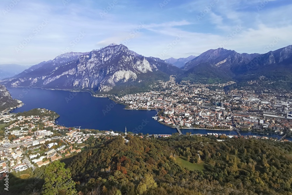 view of the city of Lecco country