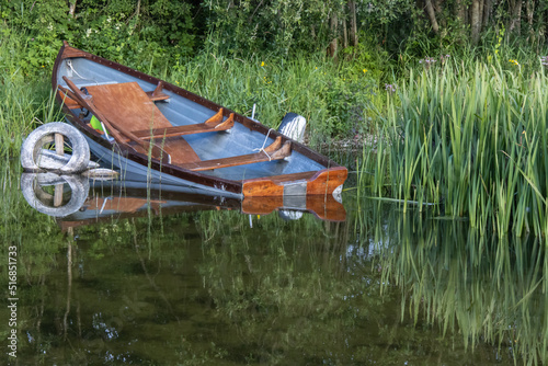 old boat on the river