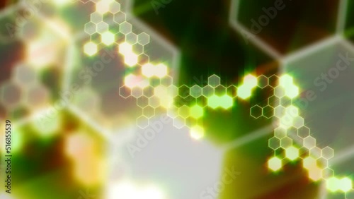 Green hexagone background