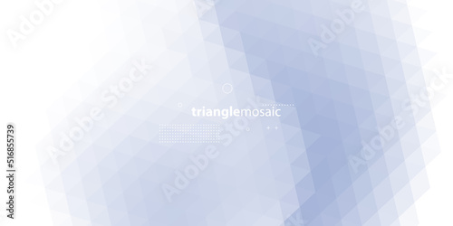 Abstract Modern Background with Triangle Low Poly Mosaic Element and Blue Gradient Color