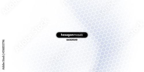 Abstract Modern Background with Hexagon Mosaic Element and Blue Gradient Color