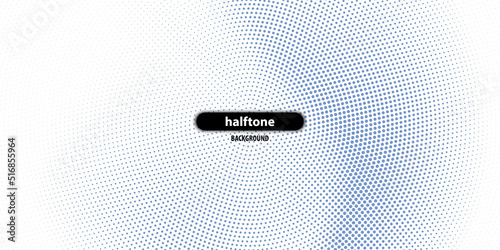 Abstract Modern Background with Halftone Retro Element and Blue Gradient Color