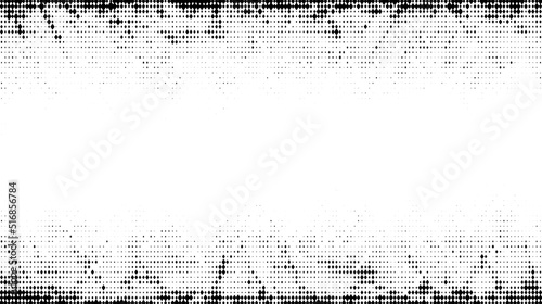 Halftone grunge texture. Comic style grain background. Pop art faded textured frame. Speckle gradient effect. Dotted particles print wallpaper. Pixelated backdrop 