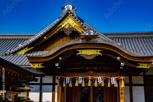 traditional architecture with gold inlays