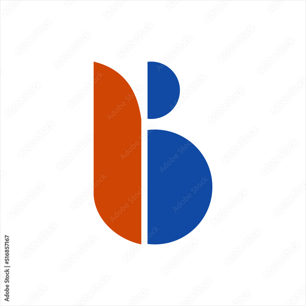Fototapeta premium Abstract letter B logo design, abstract letter