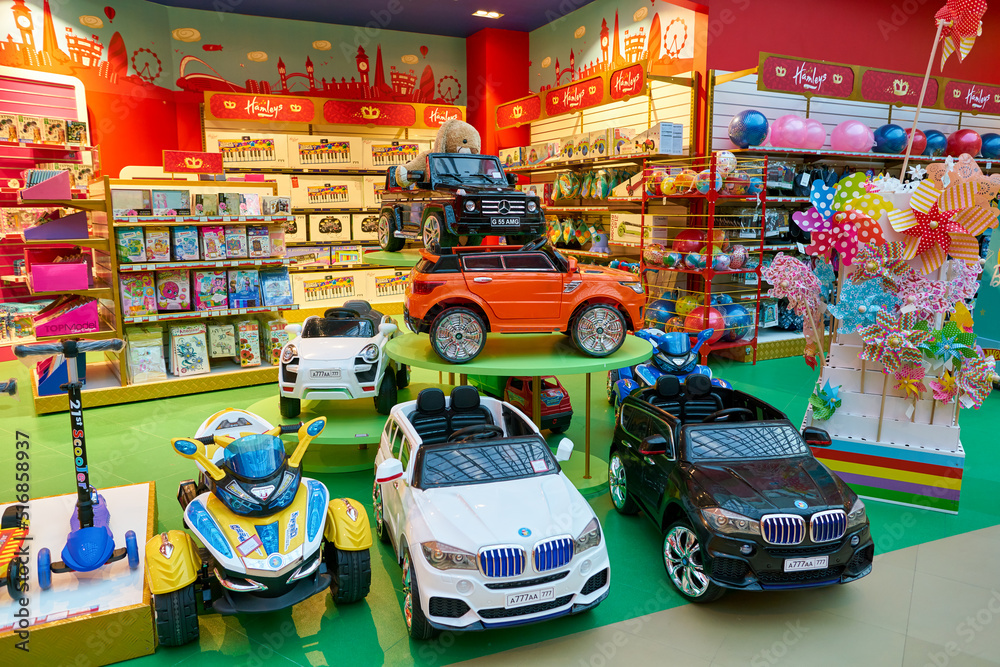 SAINT PETERSBURG, RUSSIA CIRCA AUGUST, 2017 goods on display at a